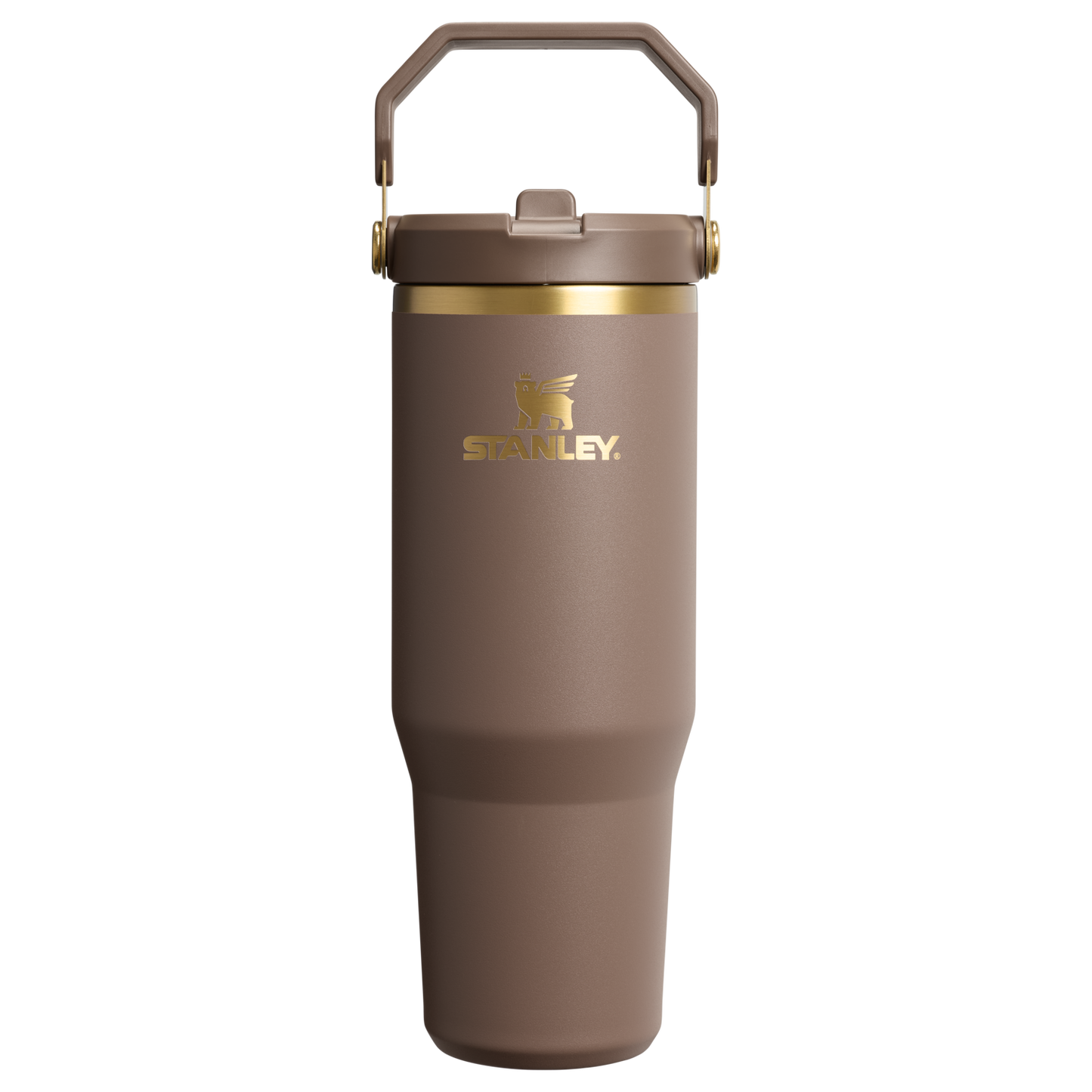 Espresso Gold Flip Straw Tumbler