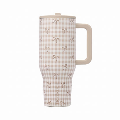 Coquette Gingham Bow 40oz Traveler Tumbler