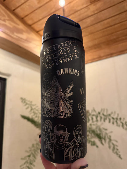 Stranger Things Engraved FreeSip 32oz Water Bottle