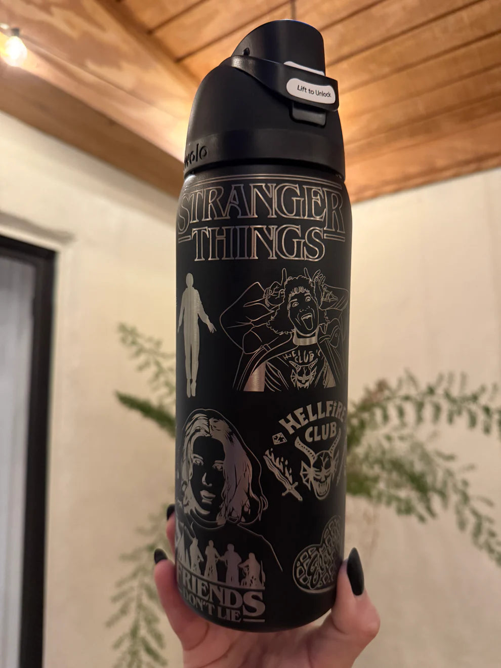 Stranger Things Engraved FreeSip 32oz Water Bottle