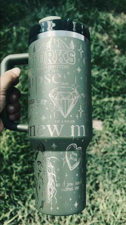 Twilight theme Engraved  40oz Tumbler