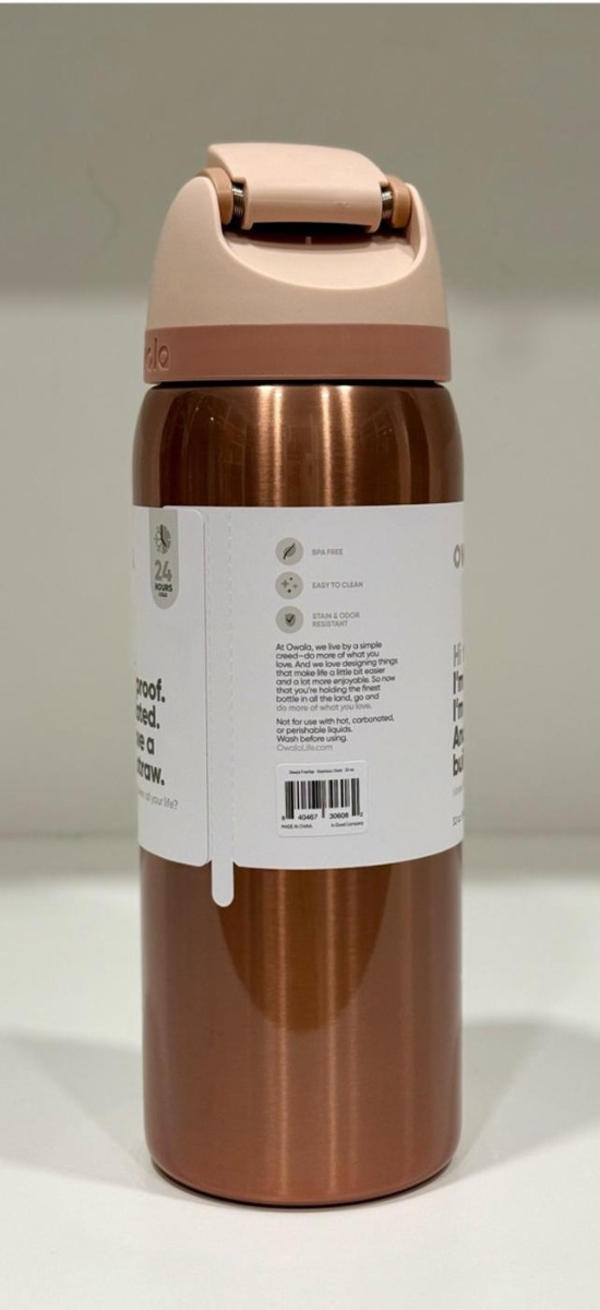 METALLIC ROSE GOLD 32oz FreeSip Water Bottle