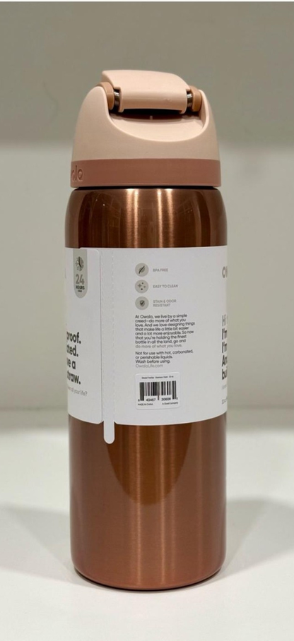 METALLIC ROSE GOLD 32oz FreeSip Water Bottle