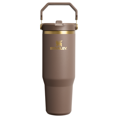 Espresso Gold Flip Straw Tumbler