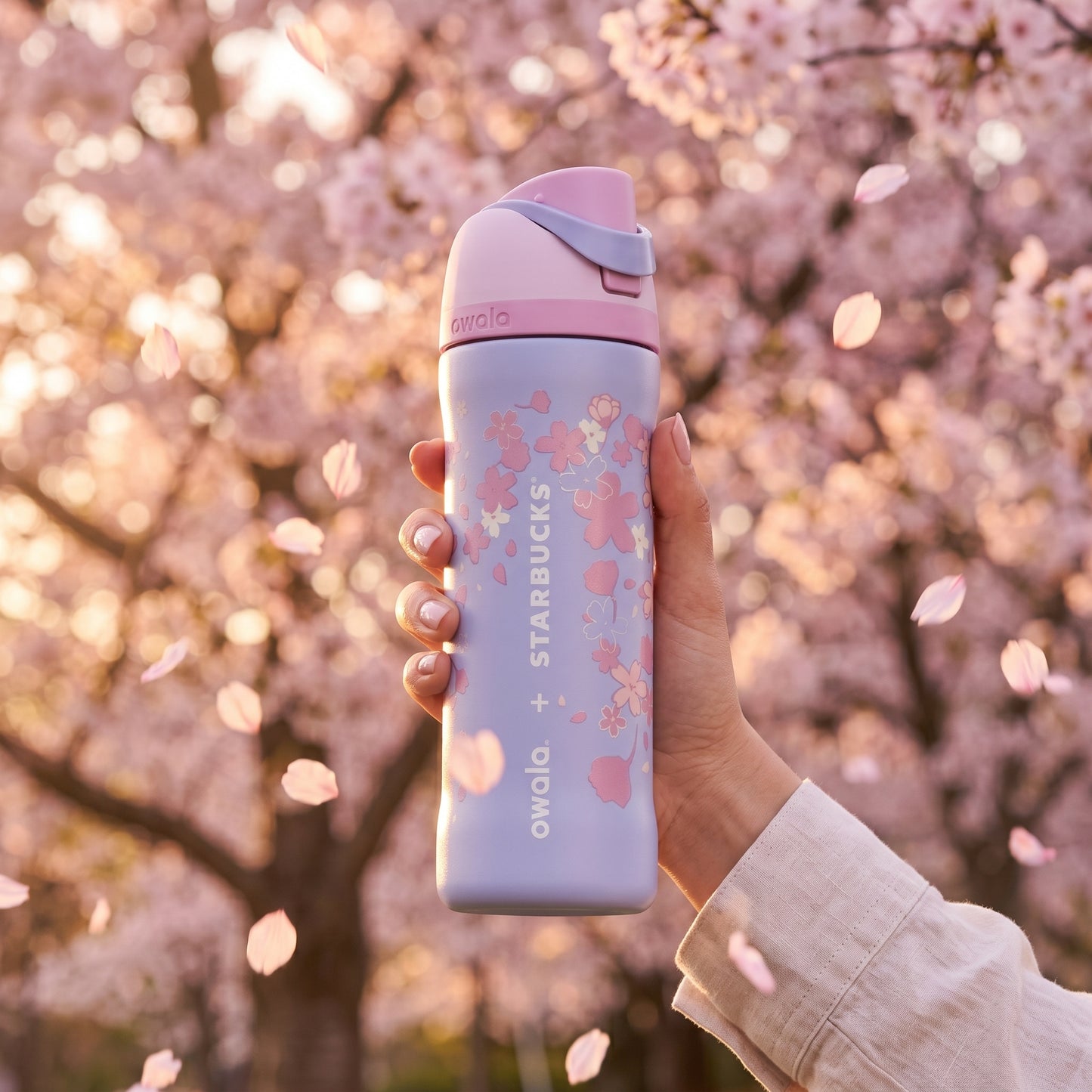 Cherry Blossom FreeSip Water Bottle