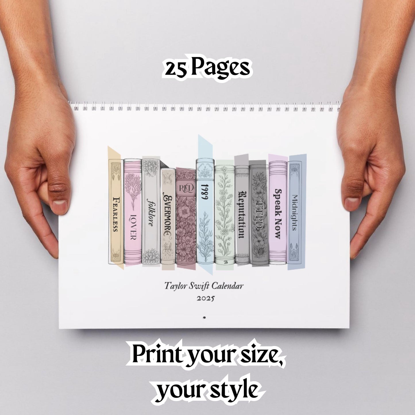 Swifties 2025 Desk Calendar (Instant Digital Download)