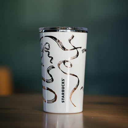 Starbucks White Ribbon 12oz Tumbler