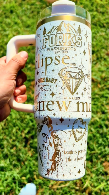 Twilight theme Engraved  40oz Tumbler